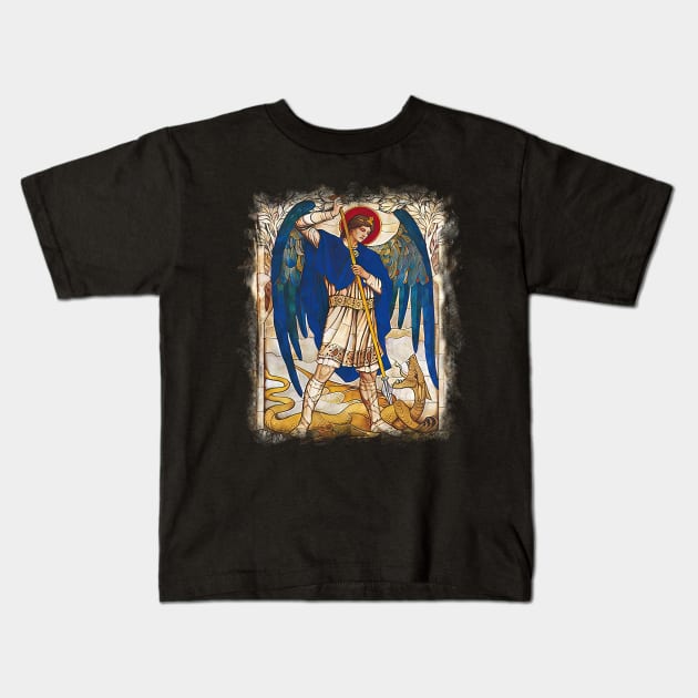 St MIchael the Archangel Angel Saint Kids T-Shirt by hispanicworld